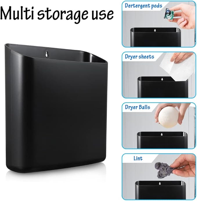 Picowe Magnetic Laundry Storage, Large Lint Holder Bin