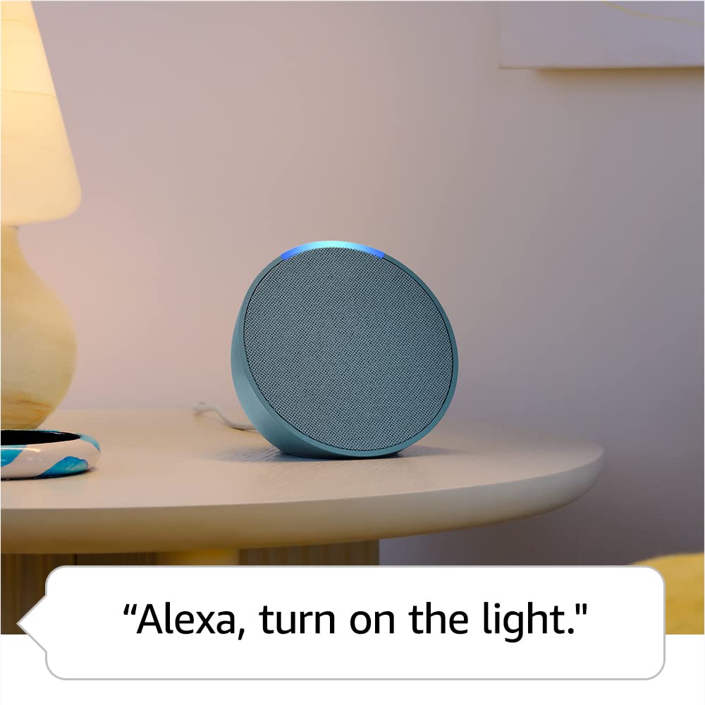 Echo Pop (Newest gen) | Full sound compact Wi-Fi and Bluetooth smart speaker with Alexa | Glacier White