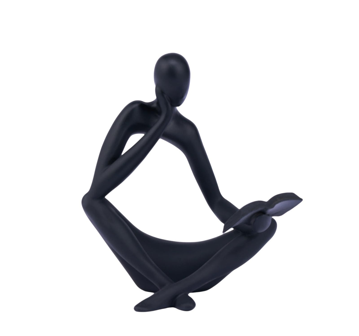 ZMLOOK "Reading Woman Thinker Sculpture is a Modern Abstract Decorative piece, a Favorite Among Book Lovers and Thinkers, Suitable for Placement in Living Rooms, Offices, and bedrooms. (Black B)