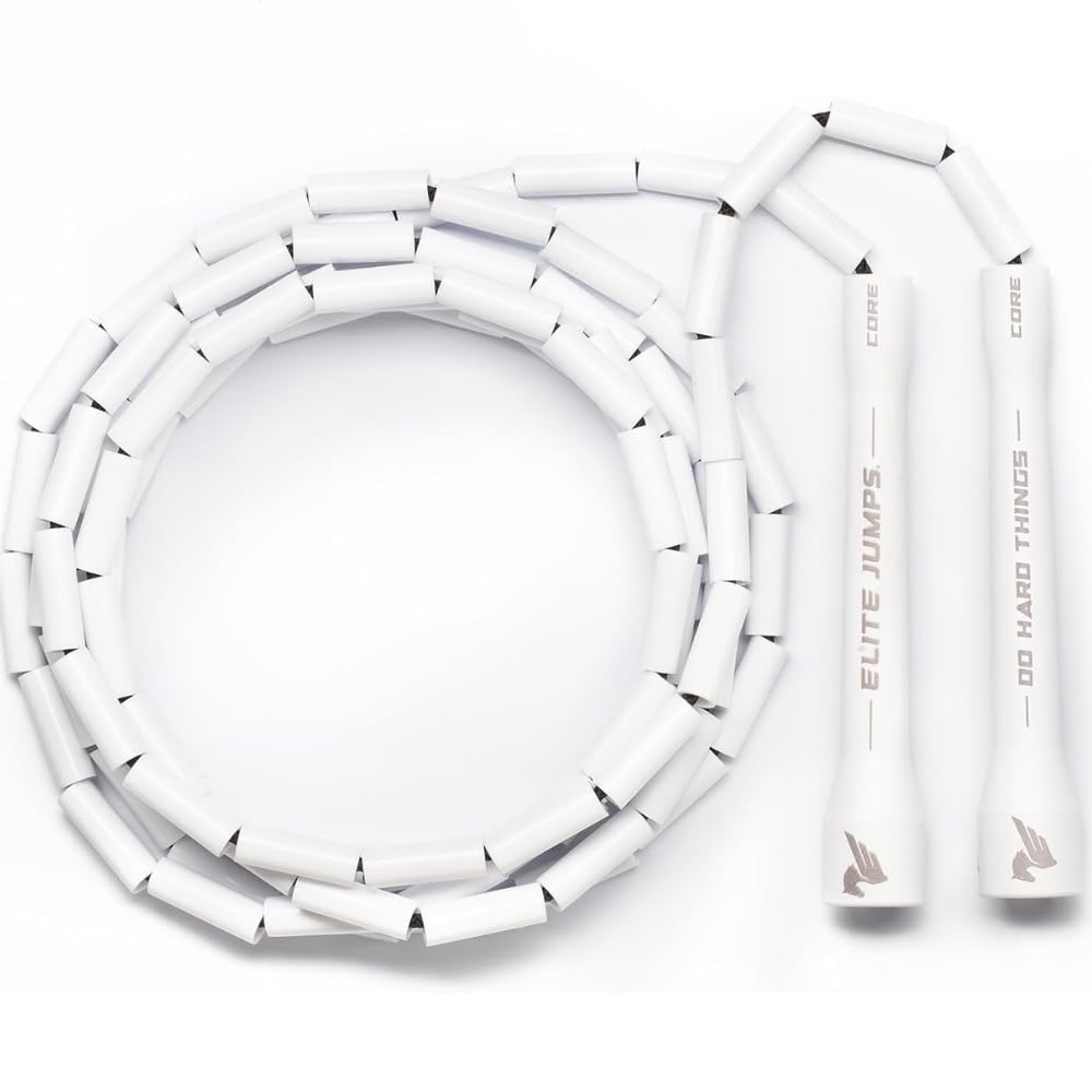 Elite Jumps | Adjustable Jump Ropes for Fitness with Unbreakable Handles and Shatterproof Beads | Crossover Jump Rope for Your Exercise Equipment | Segmented Jump Rope