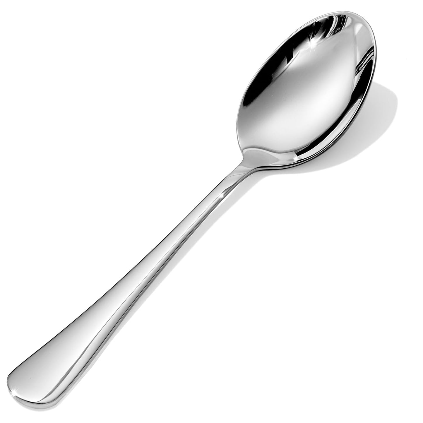 HIKAA 24-Piece Dinner Spoons Set, 8-Inch 18/10 Stainless Steel Spoons, Mirror Polished Dishwasher Safe Table Spoons for Home, Restaurant, Party