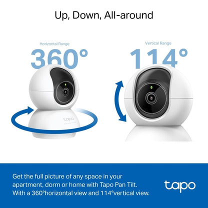 Tapo C230 3K 5MP Indoor Camera, Smart AI Detections - Person Pet Baby Cry, Pan/Tilt 360° View, Security Carmera No Monthly Fee, Enhanced Night Vision, Two-way Audio, Works with Alexa & Google