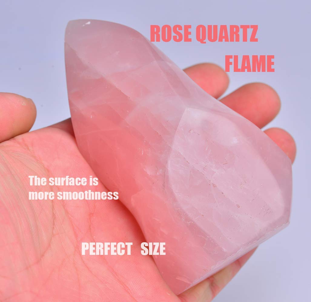 AMOYSTONE Crystal Towers Selenite Wands Large Rose Quartz Meditation Crystals Great Gifts