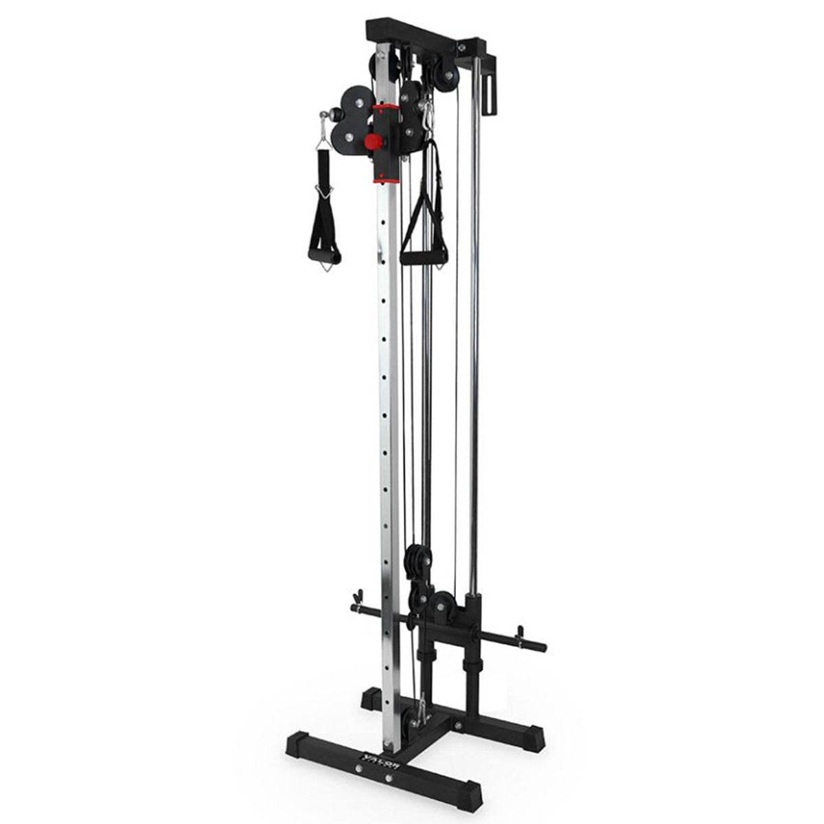 Valor Fitness Wall Mounted Cable Machine with Dual Adjustable Pulley System, 16 Height Positions, Compact Home Gym for LAT Pulldowns, Rows, Triceps, and Full Body Strength Training