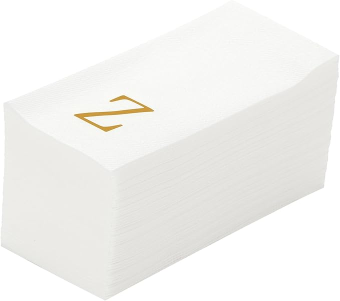 Luxenap 15.8 X 7.9 Inch Linen-Feel Guest Towels, 50 Lettered Hand Towels