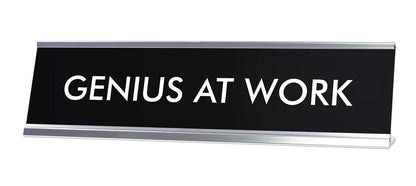 Signs ByLITA GENIUS AT WORK Novelty Desk Sign