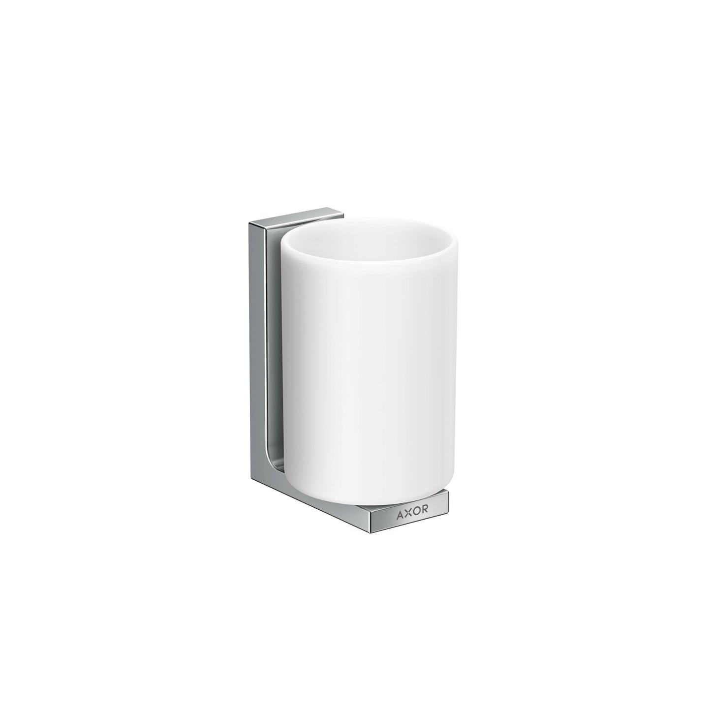 AXOR Universal Rectangular Toothbrush Tumbler in Chrome, 42604000
