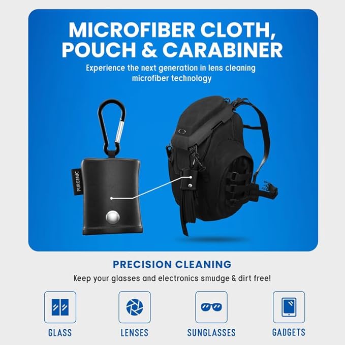 Microfiber Cloth & Glasses Wipes Lens & Glasses Cleaning Cloth