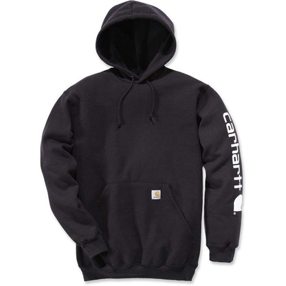 Carhartt Mens Loose Fit Midweight Logo Sleeve Graphic Fashion Sweatshirts, Black, X-Large US