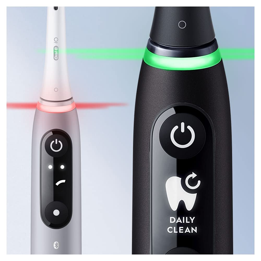 Oral-B iO Series 6 Electric Toothbrush/Electric Toothbrush, 5 Cleaning Modes for Dental Care, Magnetic Technology, Display & Travel Case, Gift Man/Women, Designed by Braun, Black Lava
