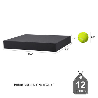 JINMING 12 Gift Boxes with Lids 11x8.5x1.5 Inches for Clothes, Black Gift Boxes, Apparel Boxes for Mother's Day, Father's Day and All Occasion