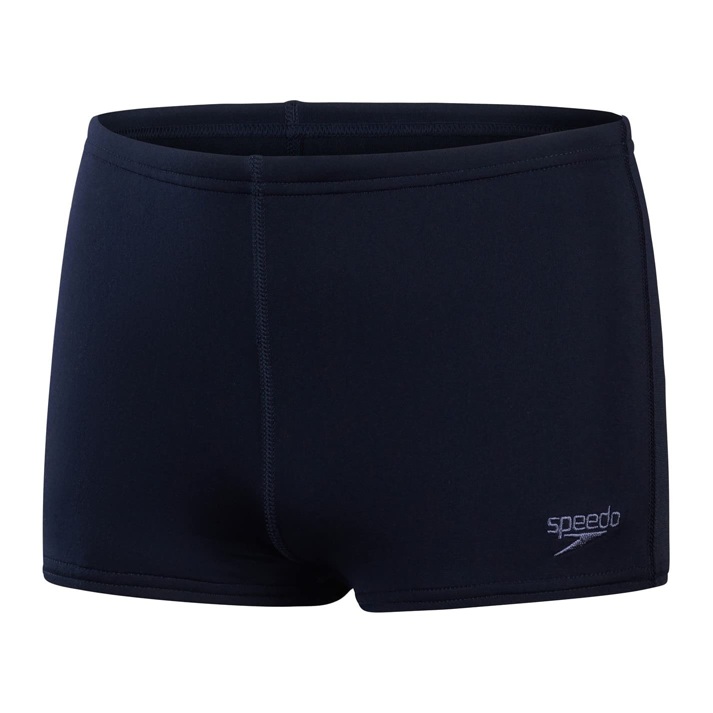 Speedo Boys Endurance+ Aquashort Swimming Trunks | Chlorine Resistant | Quick Drying | Stretch Fabric | Comfort Fit, True Navy, 7-8