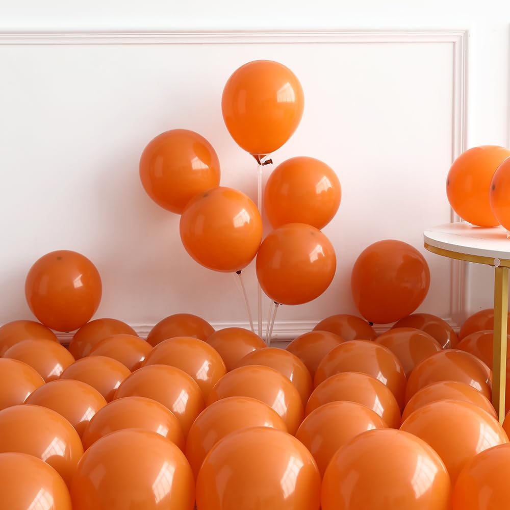 Halloween Little BOO Balloon Garland Arch Kit, 151 Pcs Black Burnt Orange Retro White Latex Balloons with Ghost and Boo Foil Balloon for Spooky One Costume Halloween Party Decorations