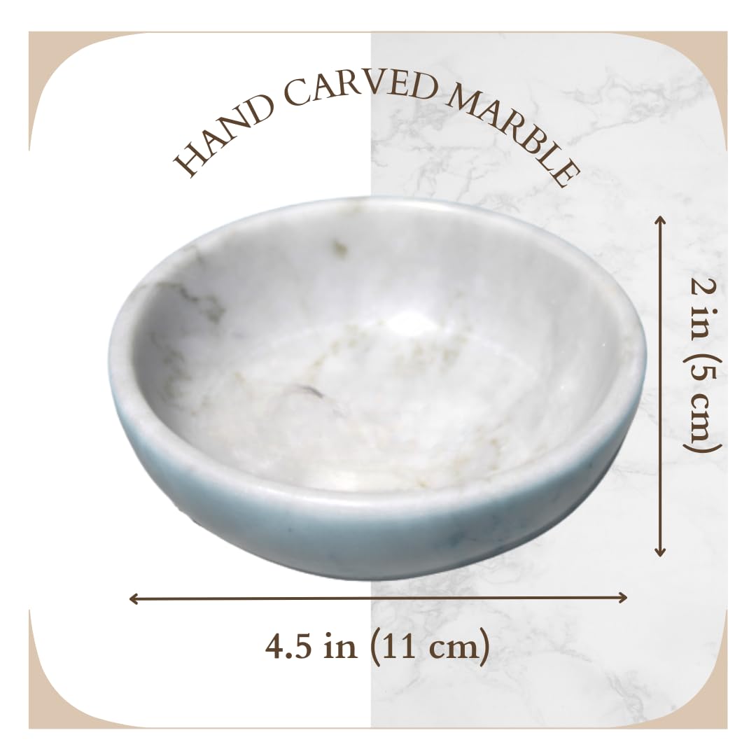CraftsOfEgypt Jewelry Tray - Real Marble Jewelry Dish - Ring Holder - Decorative Key Bowl - Home Decor Wedding Gift