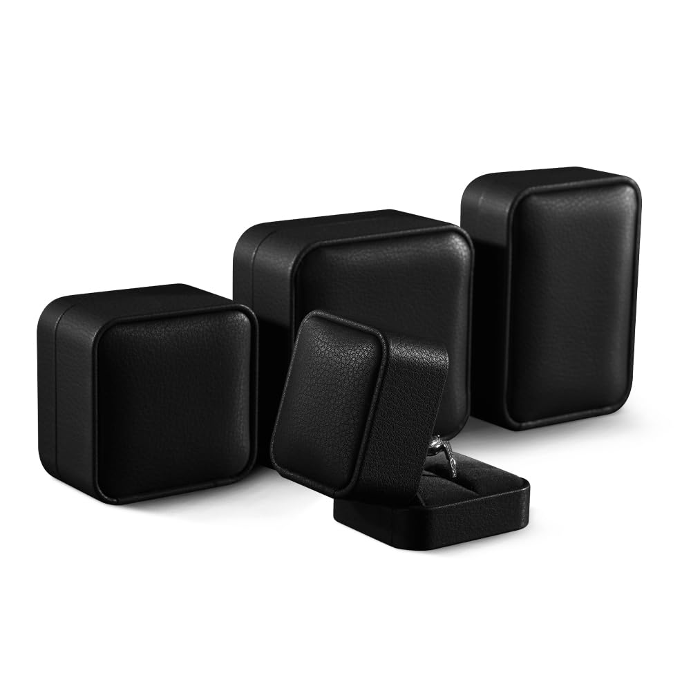 Yinbeini Necklace Jewelry Box, Leather Jewelry Box For Men,Premium Small Gift Boxes,Luxury Jewelry Gift Boxes For Necklaces (Black)