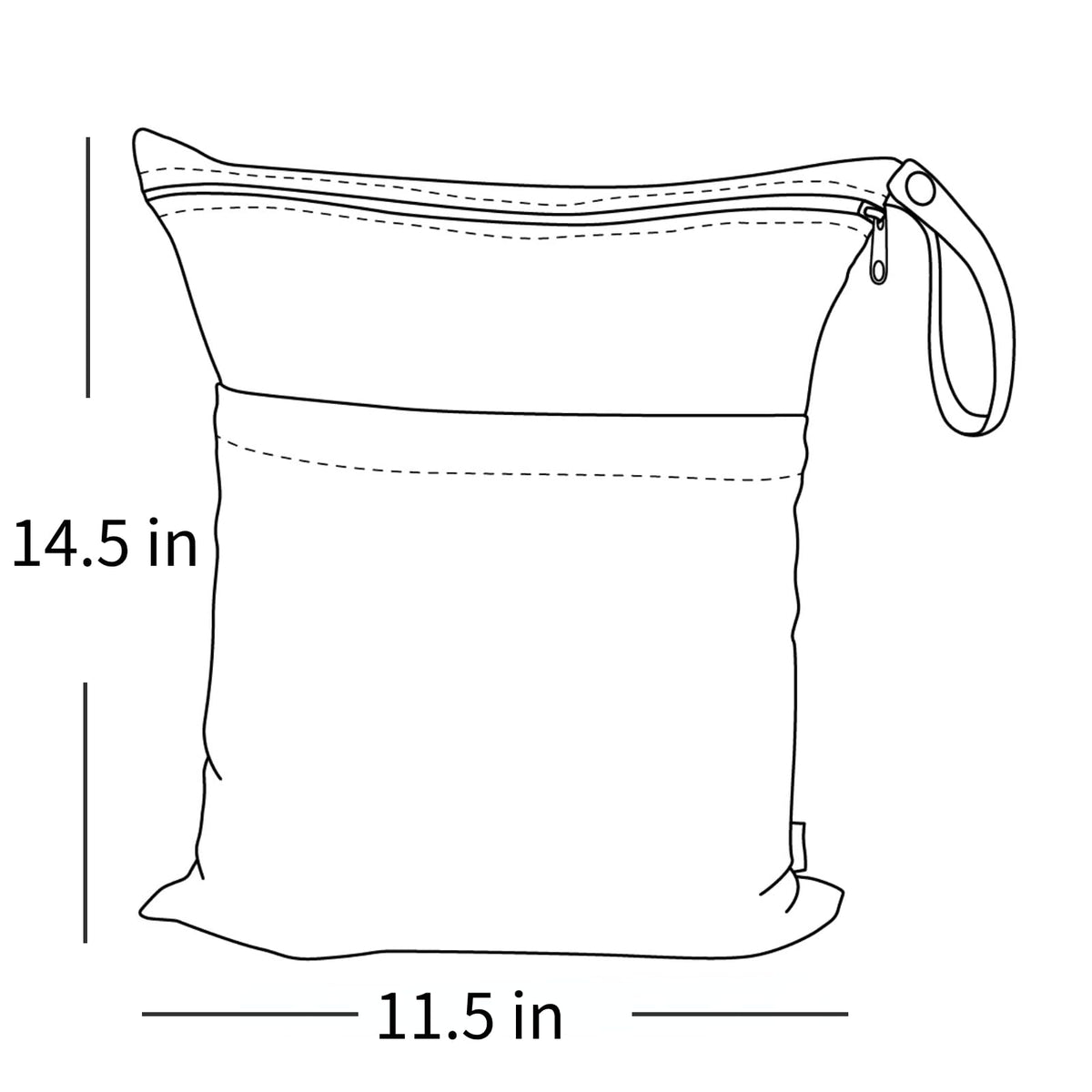ALVA ALVABABY 3pcs Cloth Diaper Wet Dry Bags Waterproof Reusable with Two Zippered Pockets Travel Beach Pool Daycare Soiled Baby Items Yoga Gym Bag for Swimsuits or Wet Clothes 3L-ZM13