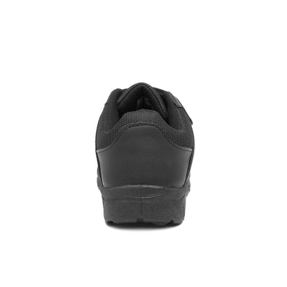 Boys Easy Fasten Black Trainer - Size 12 Child UK - Black