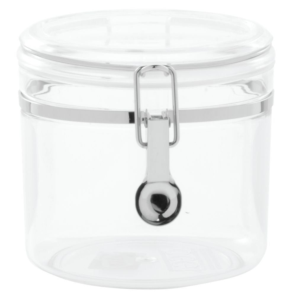 HUBERT Kitchen Canister Clear Plastic Round 37 Ounce - 5" Dia x 5 1/2" H