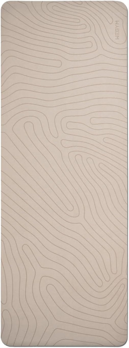 WeGym Yoga Mat, 4mm Cushioned Exercise Mat for Yoga, Pilates, Home Workouts - Anti Slip Polyurethane Suede Yoga Mat with Carrying Strap