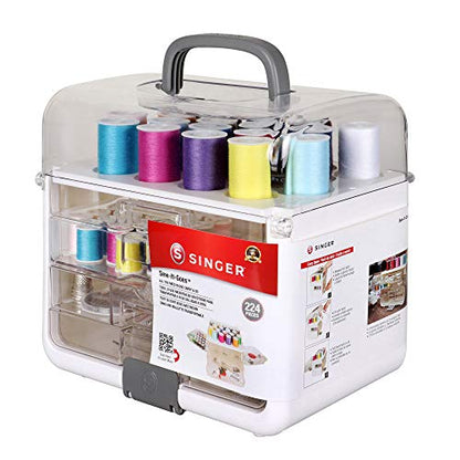 Singer Sew It Goes 224 Piece Set, White, One Size