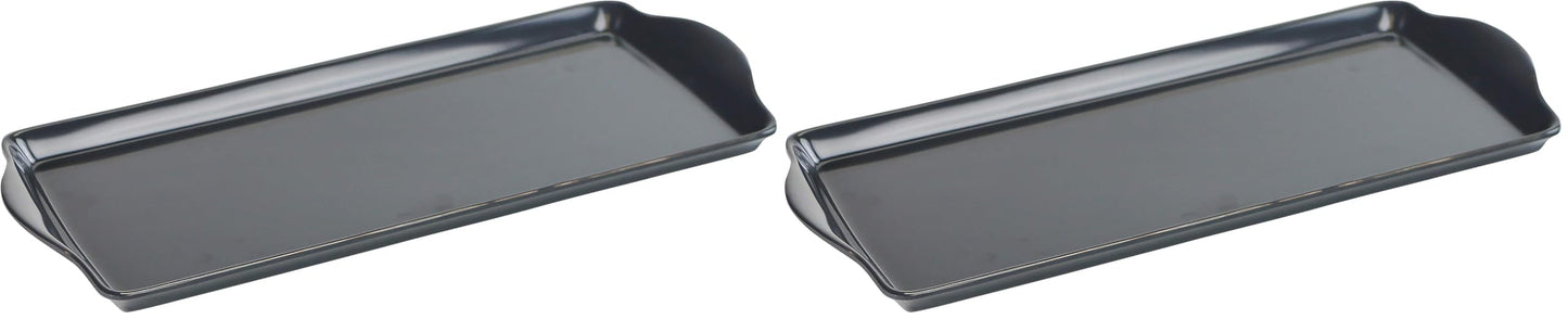 Reston Lloyd Calypso Basics Tidbit Tray, Grey (Pack of 2)