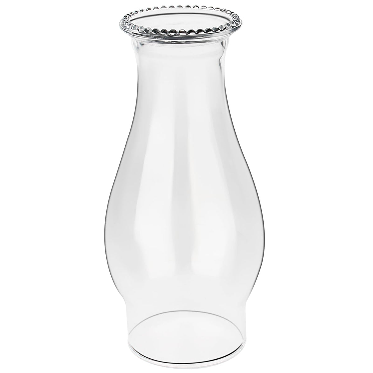 Oil Lamp Chimney Replacement – Clear Hurricane Lamp Glass Shade (Wave Style) for Kerosene Lamps – 3 Inch Base（1 Pack）