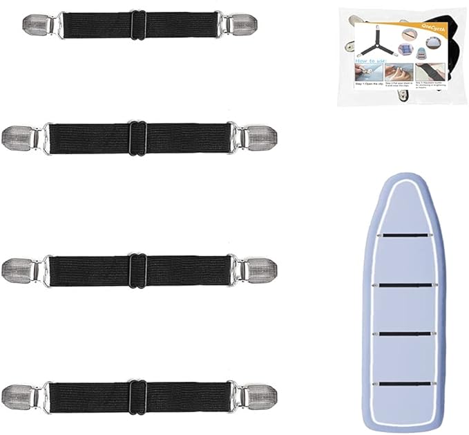 4Pcs Adjustable Crisscross Fitted Sheet Band Straps Grippers Suspenders