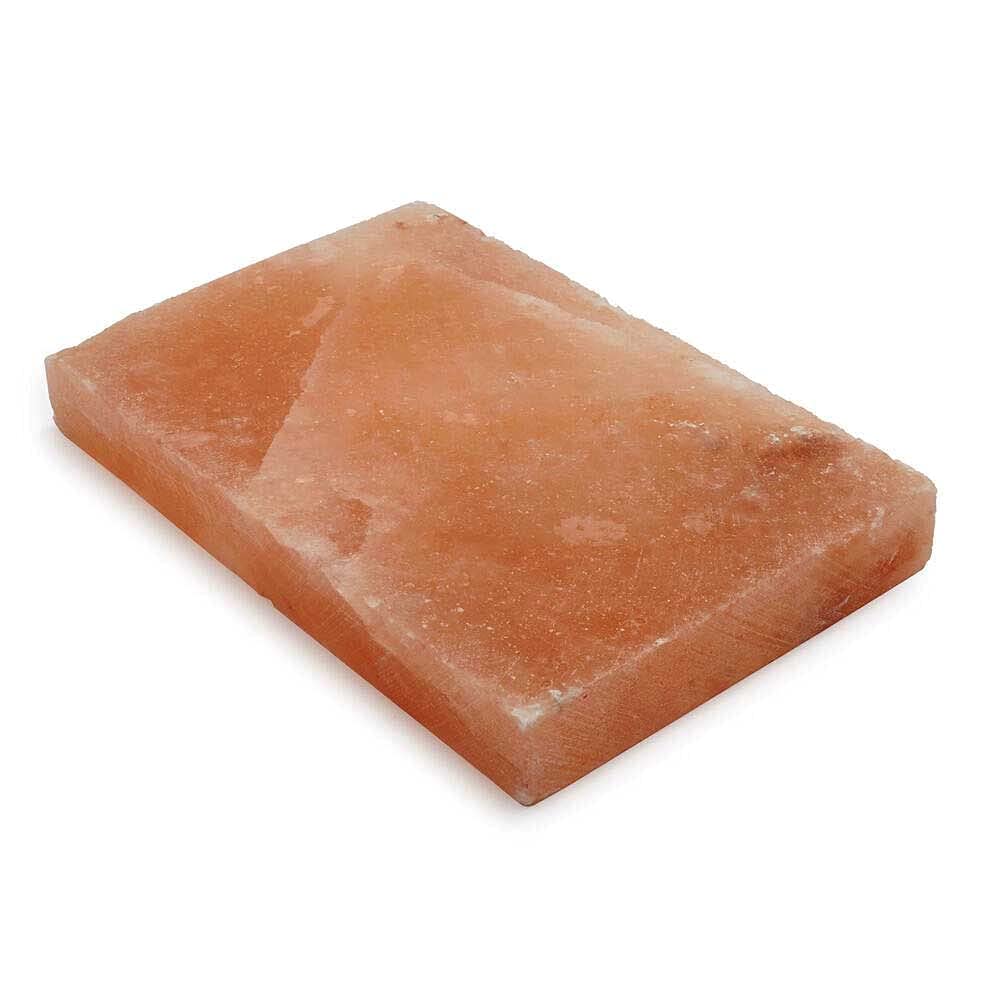 Pride Of India | Pink Salt Crystal Accessories (Pink Salt Crystal Cooking Tray - 8 by 4 inch) | Perfect for Grilling, Searing, Cutting, BBQ, Serving | Carries 84 Traces of Minerals