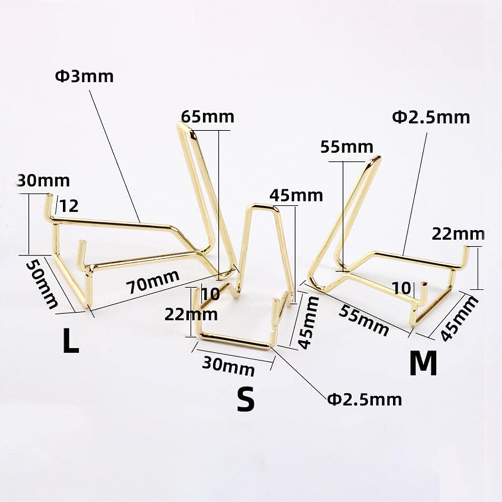 FytStycale Mineral Display Stand Geode Rack Metal Crystal Holder Shelf Suitable for Home Office Showroom Ornament, L