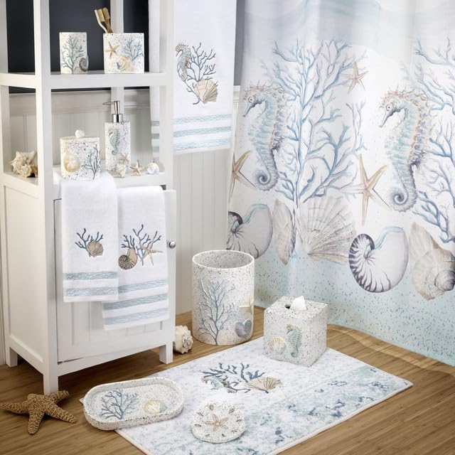 Avanti Linens - Shower Curtain Hooks, Sea Inspired Bathroom Decor