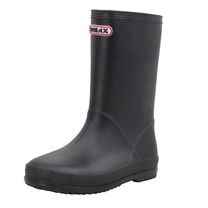 Zorax - UK5 Adult - EU36 - Black Girls Boys Waterproof Non-Slip Kids Motorbike Rain Boots Kids Rain Shoes Wellies Unisex Children Wellington Boots