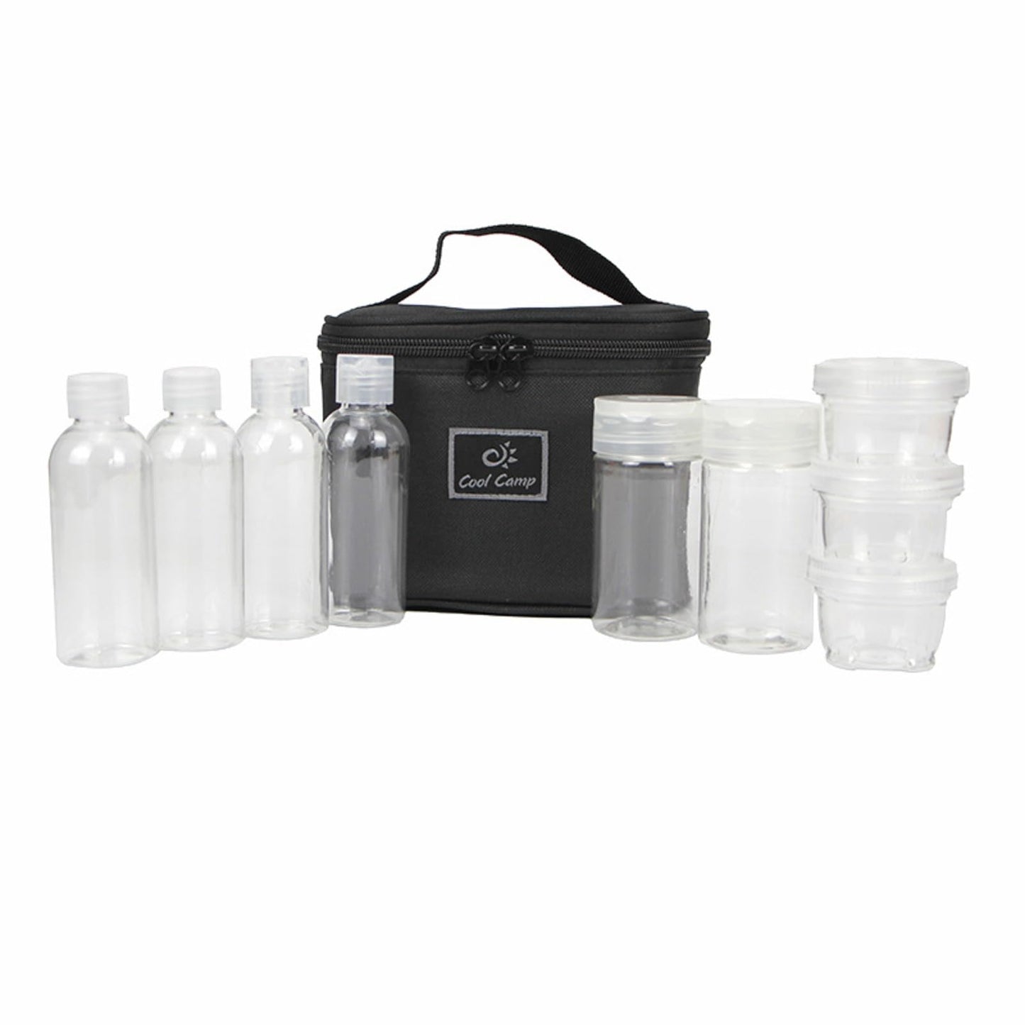 Joyeee Travel Spice Bottle Kit, Camping Portable Compact Sauce Containers with 9 Seasoning Bottles Jar for Salt Sugar Dry Herb Spice, Great for Home or Outdoor Use