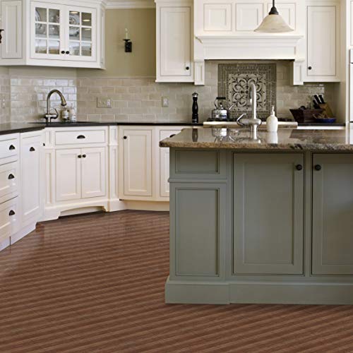 Tivoli Self Adhesive Vinyl Floor Tiles, 45 Tiles - 12" x 12", Light Oak Plank-Look - Peel & Stick, DIY Flooring for Kitchen, Dining Room, Bedrooms, Basements & Bathrooms by Achim Home Decor