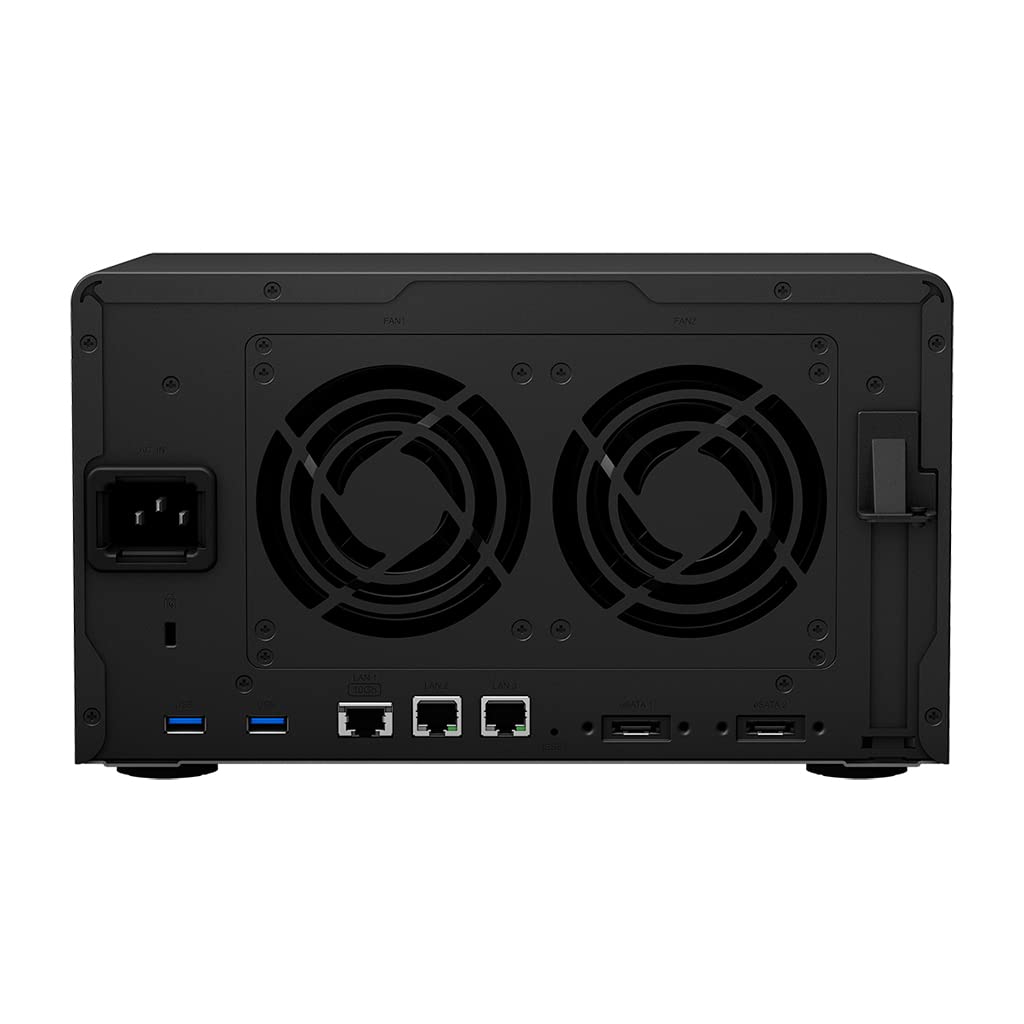 Synology DiskStation DS1621+ NAS Server with Ryzen 2.2GHz CPU, 32GB Memory, 48TB HDD Storage, 1TB M.2 NVMe SSD, 4 x 1GbE LAN Ports, DSM Operating System