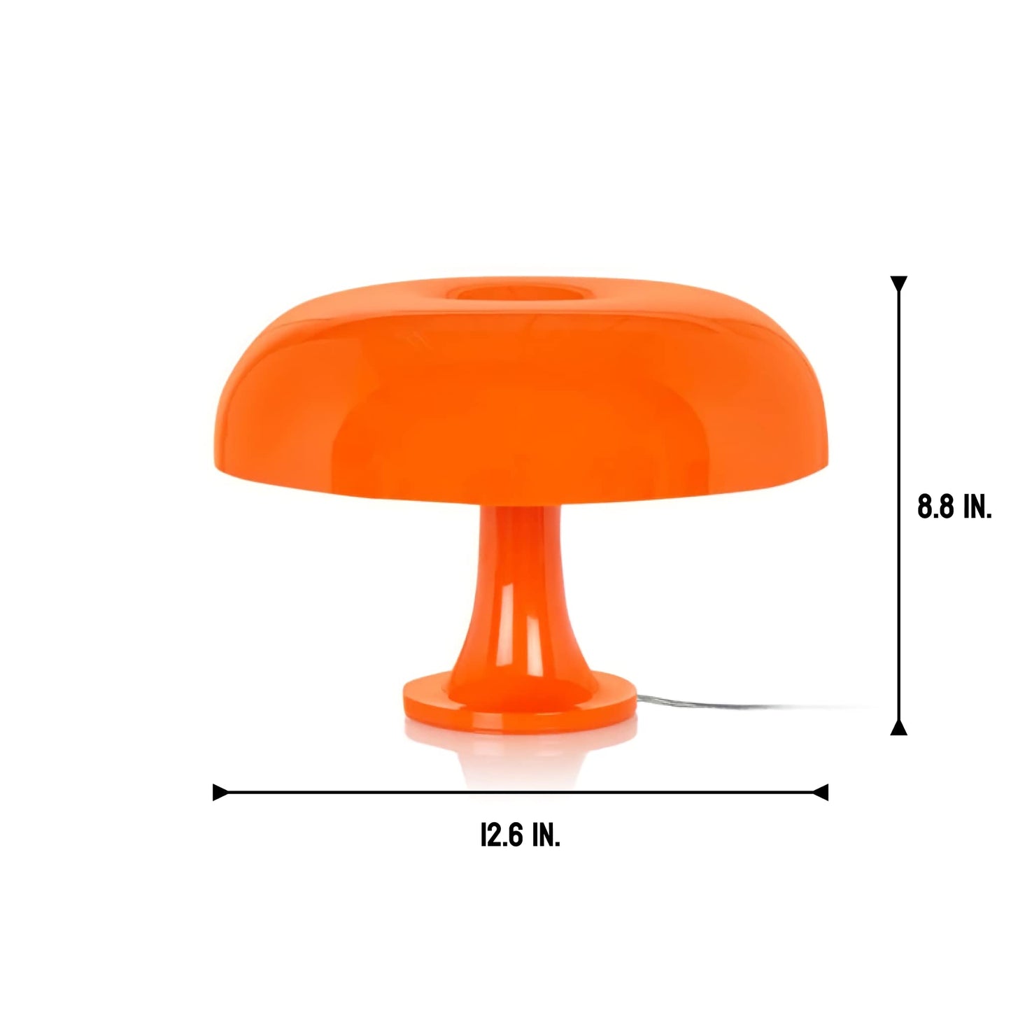 Lotus Atelier Orange Mushroom Lamp for Room Aesthetic Modern Lighting for Bedroom | Cool Retro Living Room Decor (Orange)