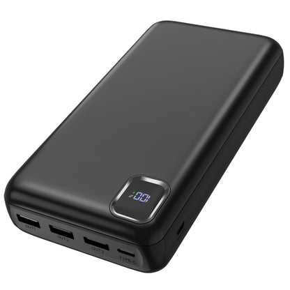 Portable Charger Power Bank 40000mAh Powerbank PD 30W and QC 4.0 Fast Charging External Battery Pack with USB-C LED 3 Outputs & 2 Inputs Portable Charging for iPhone 15 14 13 pro, Samsung