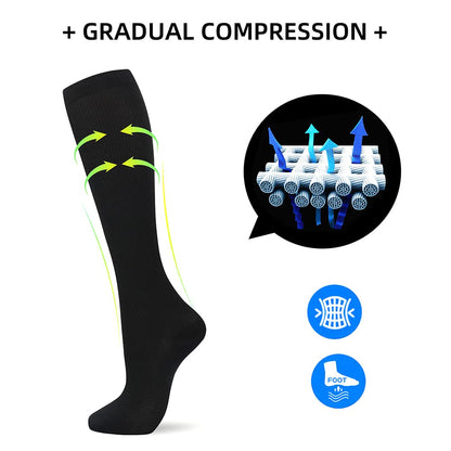 7 Pairs Compression Socks for Women & Men 15-20 mmHg is Best Athletic & Medical for Running Flight Travel Nurses