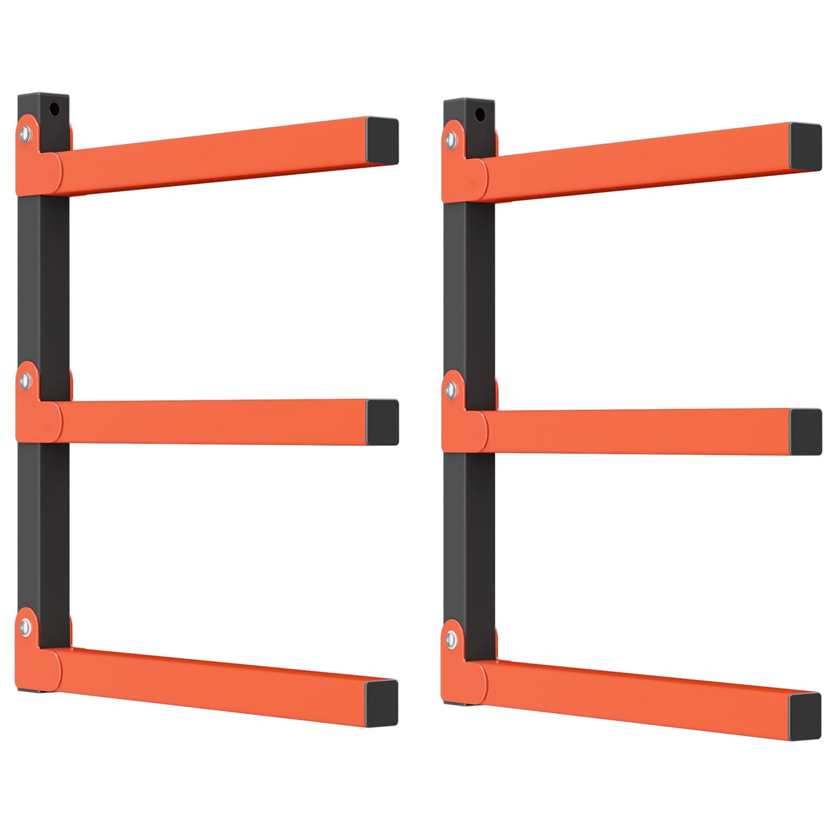 WALMANN Wall Mount Heavy Duty Lumber Rack, Lumber Storage Rack for Garage, Overhead Wood Storage Rack for Woodworking Shop(1 Pair)