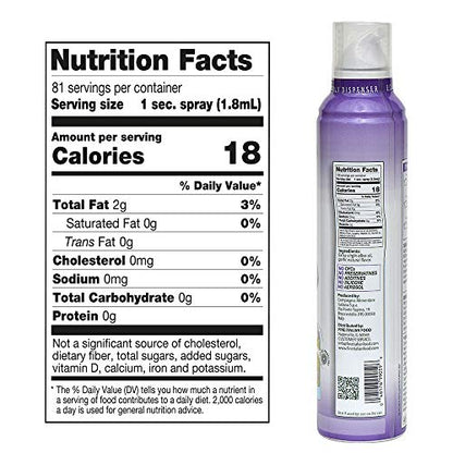 Mantova Extra Virgin Olive Oil Spray Garlic Flavored 8 oz. Spray Bottle - Manage Oil Amount - Great For Salads & Cooking