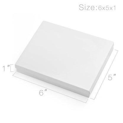 MESHA White Jewelry Gift Boxes with Lids 10 PC,6x5x1 Cotton Filled Glossy Jewelry Box, Necklace,Bracelet,Earring Gift Box, Bulk Jewel Boxes for Shipping, Small Business, Accessories