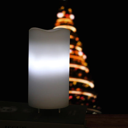 XingsLight Christmas Decorations Flameless Candles with Snowflake Projector Lights Battery Operated LED Candle Indoor Xmas Light Projection with Remote and Timer