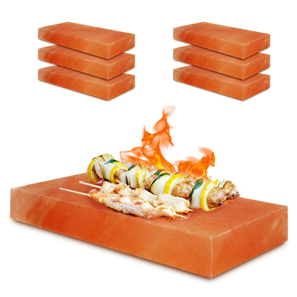 ZK Himalayan Thinest Salt Tiles 8”x4”x0.75” Pack of 10 for Sauna and Spa- Pink Salt Bricks for Salt Wall, Salt Blocks of 1.95 lbs for Home Dye Decor & Improvement Projects