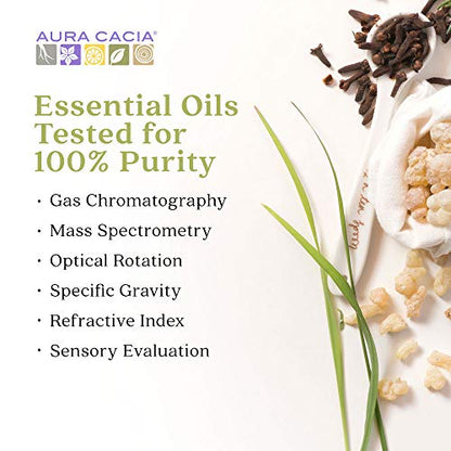 Aura Cacia Discover Essential Oils Kit, 4-Pack, Lavender, Eucalyptus, Peppermint & Tea Tree Oils, Excellent Starter Set
