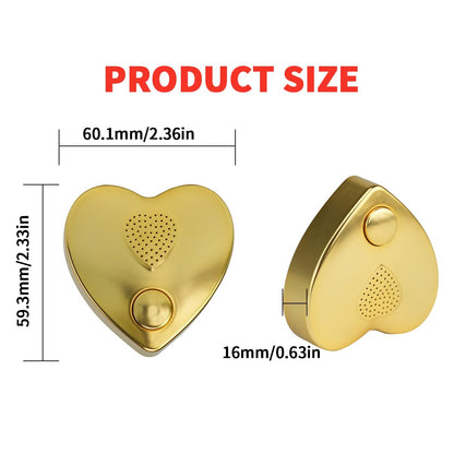 350s Voice Box Recordable Presents Button Sound Box for Stuffed Animals, Voice Recorder for Mother's Day Valentine Christmas Plush Toy,Manual DIY Creative Sound Present for Boys Girls (Gold)