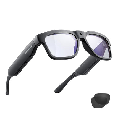 OhO Smart Glasses with Full HD Camera & Open Ear Bluetooth Speaker Headphone,Built in Memory,for Men Women