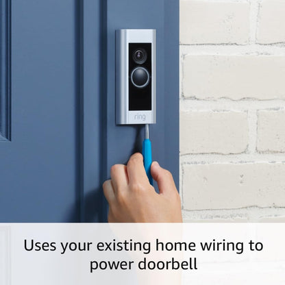 Ring Wired Doorbell Plus - Upgraded, with added security features and a sleek design (existing doorbell wiring required)
