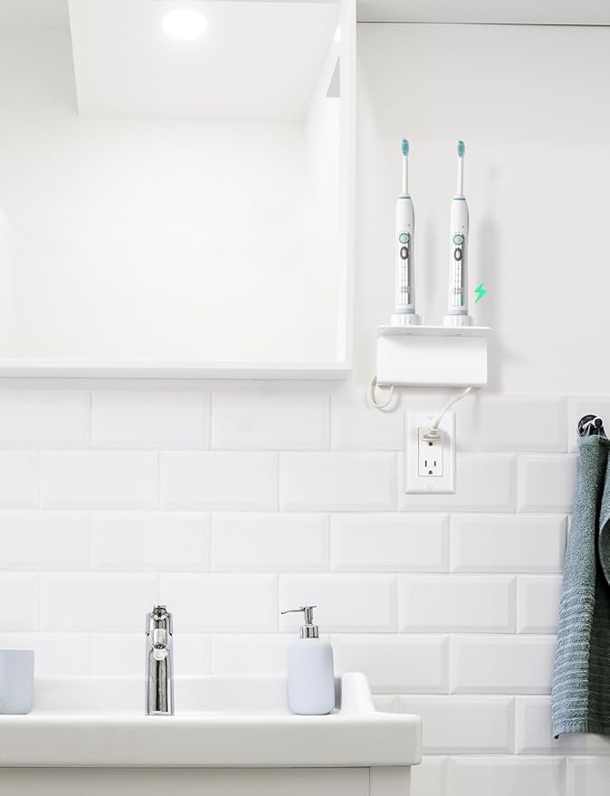 OAPRIRE Electric Toothbrush Holder Wall Mounted, Acrylic Electric Toothbrush