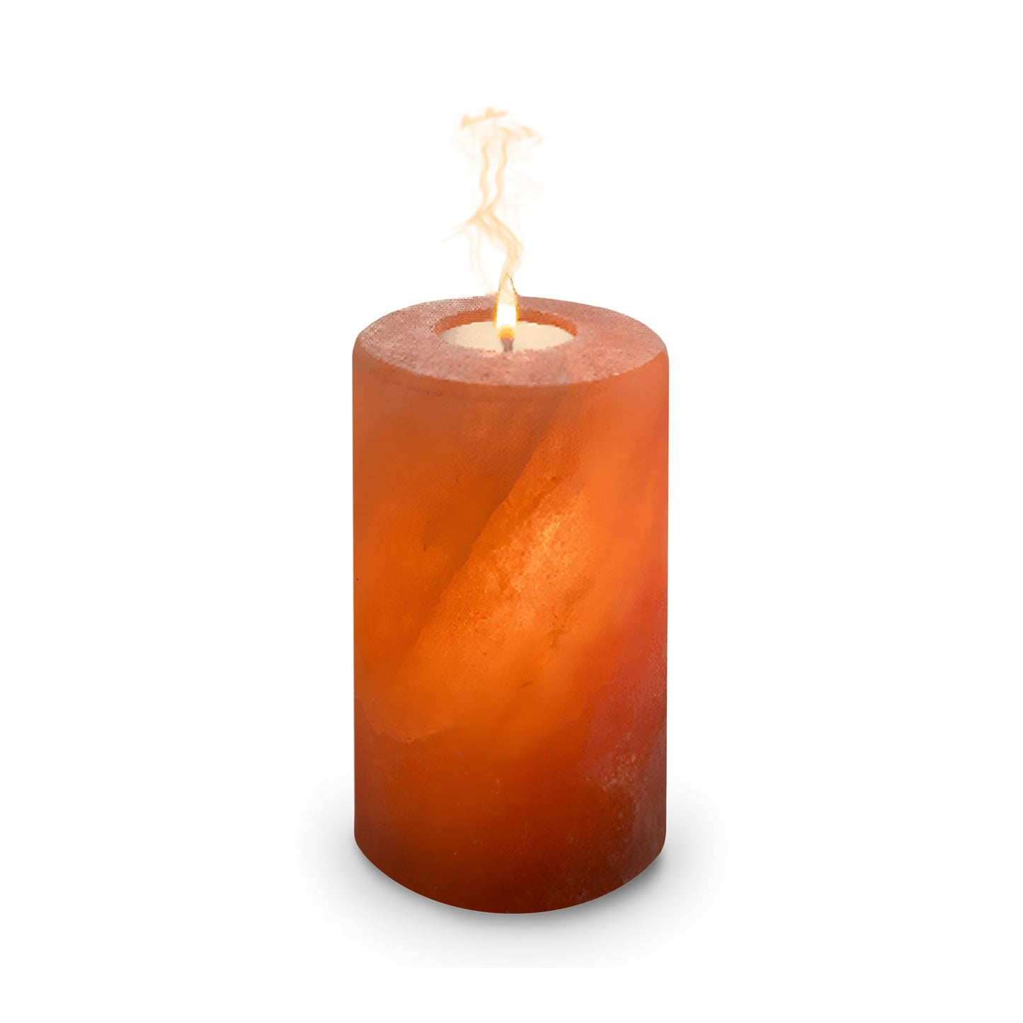 Himalayan Salt Candle Holder 6-Inch, Natural Crystal Glow for Home & Relaxation
