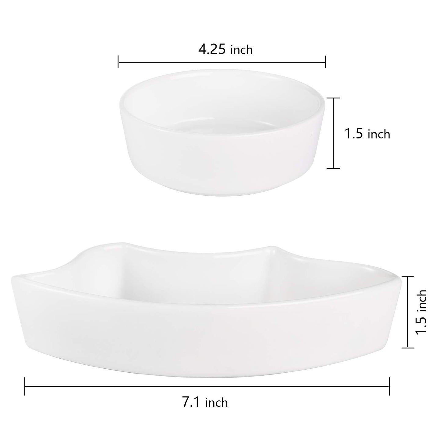 yarlung 11 Inch Ceramic Divided Serving Dishes with Bamboo Platter, Appetizer Tray 5 Removable Snacks Bowls for Candy and Nut, Chips and Dips, No Lid Included