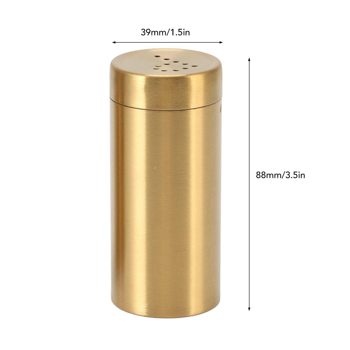 2Pcs Salt and Shakers Set, 7 Ounce Stainless Steel Salt and Dispenser Gold Jar Rustproof Seasoning Bottle Easy Filling Salt and Shakers for Modern Home Kitchen